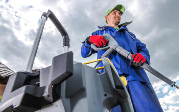 Hydro Excavating Worker